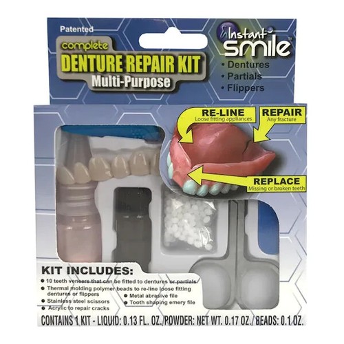 Complete denture repair - denture, kit